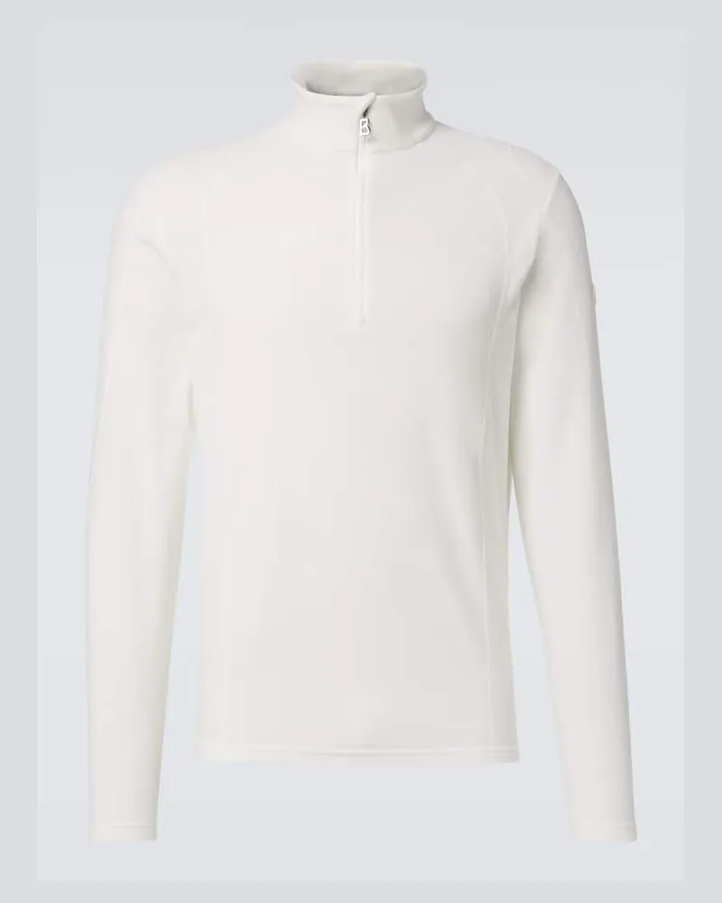 Bogner Pullover Harry con zip Bianco