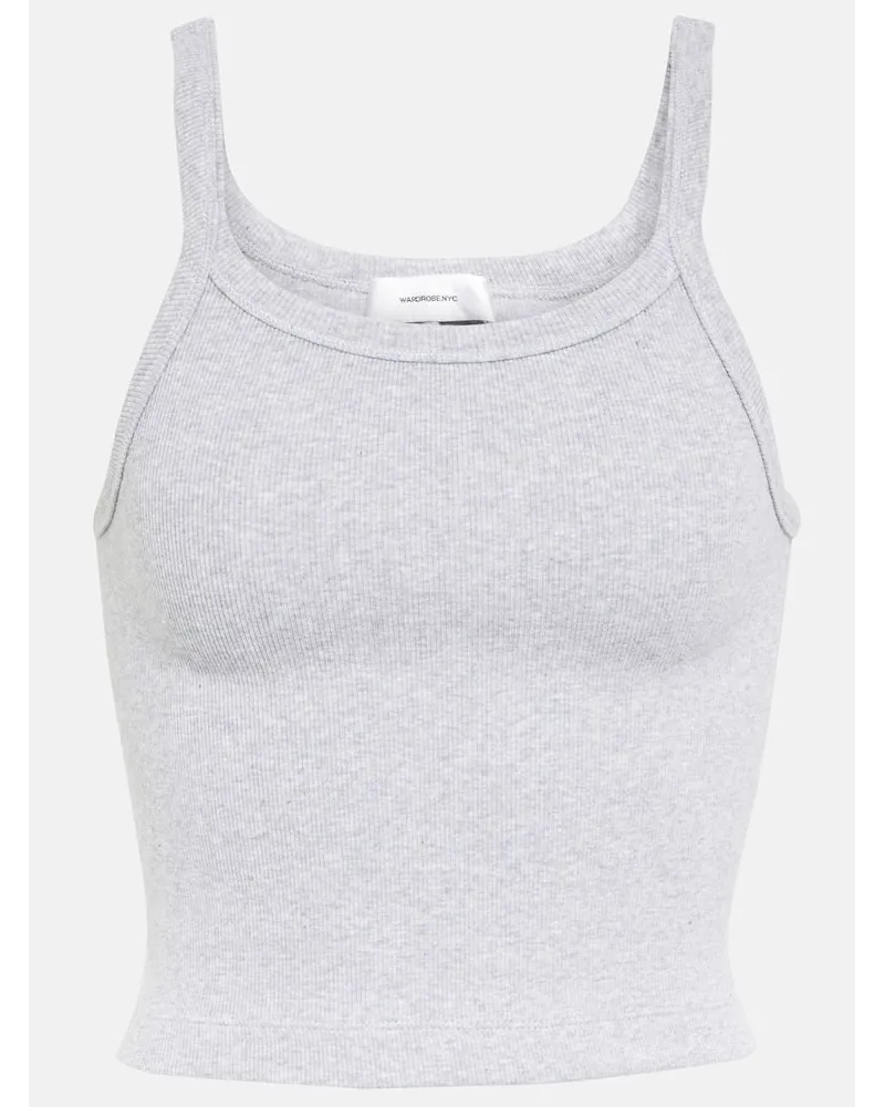 WARDROBE.NYC x Hailey Bieber - Tank top in misto cotone Grigio