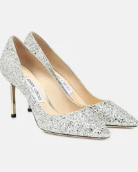 Jimmy Choo Pumps Romy 85 con glitter Argento