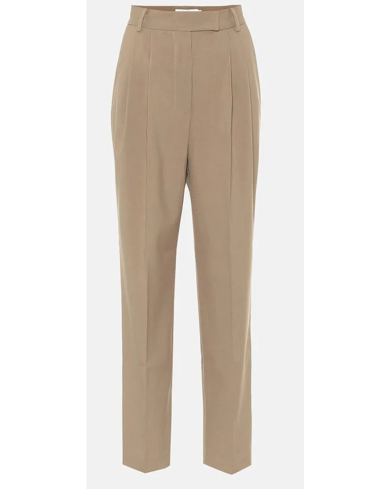 FRANKIE Shop Pantaloni Bea a vita alta Marrone