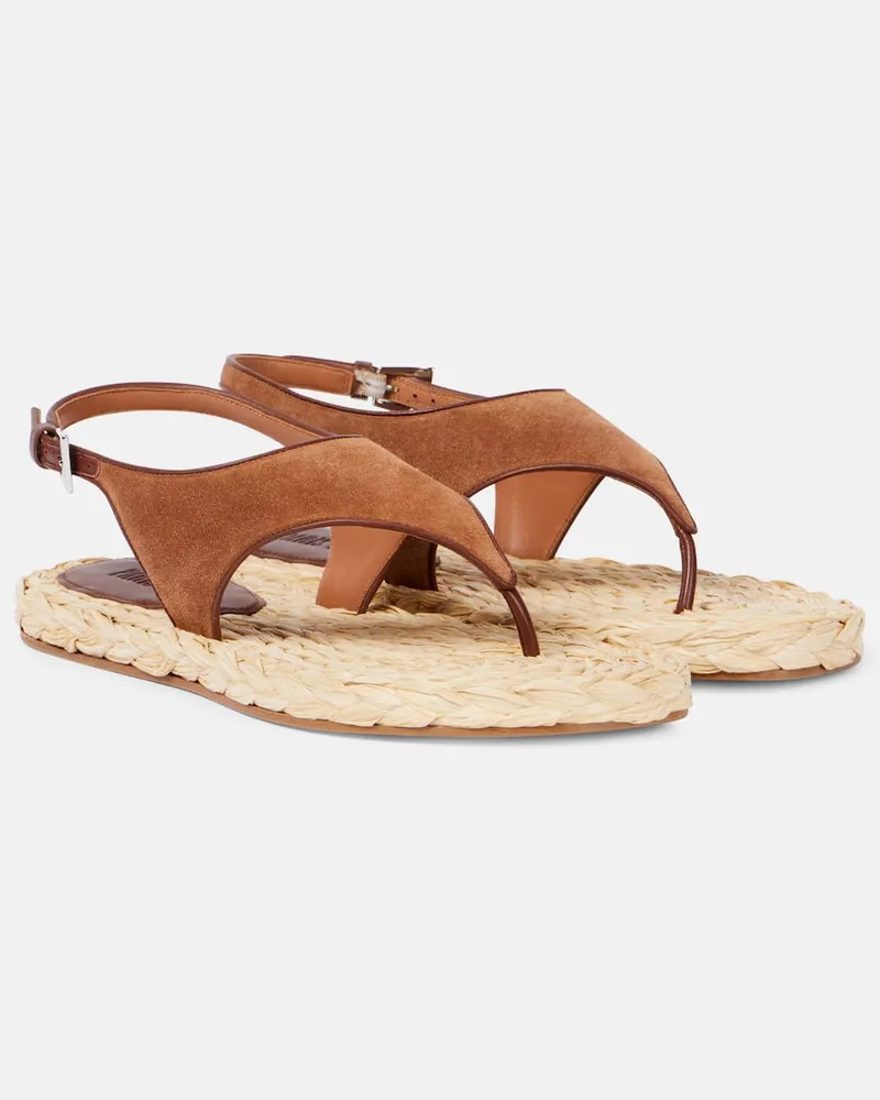 Paris Texas Sandali infradito Amalfi in suede Marrone