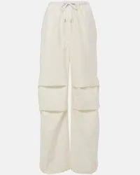 Acne Studios Pantaloni a gamba larga in misto cotone Bianco