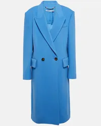 Stella McCartney Cappotto doppiopetto in lana Blu