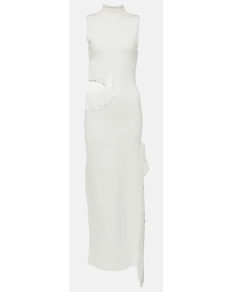 GALVAN Abito lungo Nova con cut-out Bianco