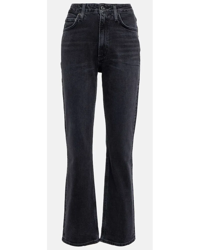 AGOLDE Jeans flared a vita alta Nero