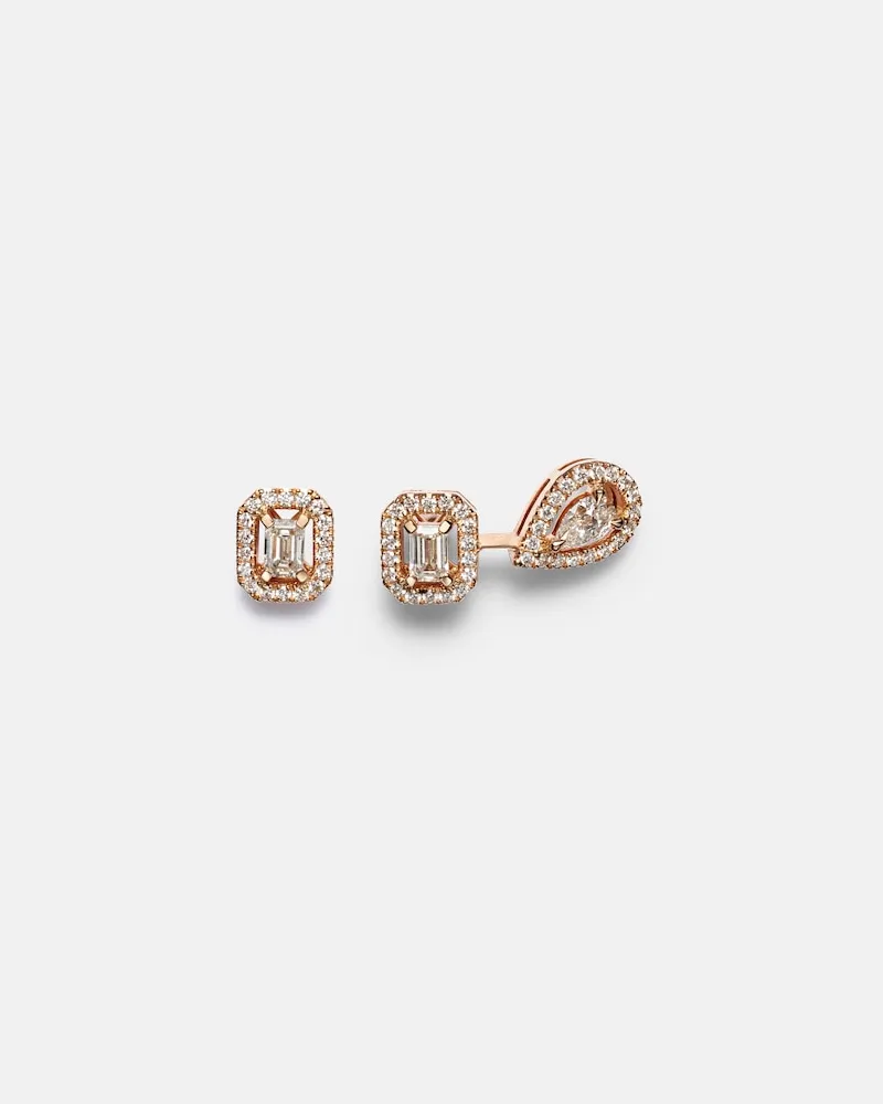 Messika Orecchini My Twin 1+2 in oro rosa 18kt con diamanti Oro