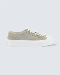 Givenchy Sneakers City in canvas con suede Grigio