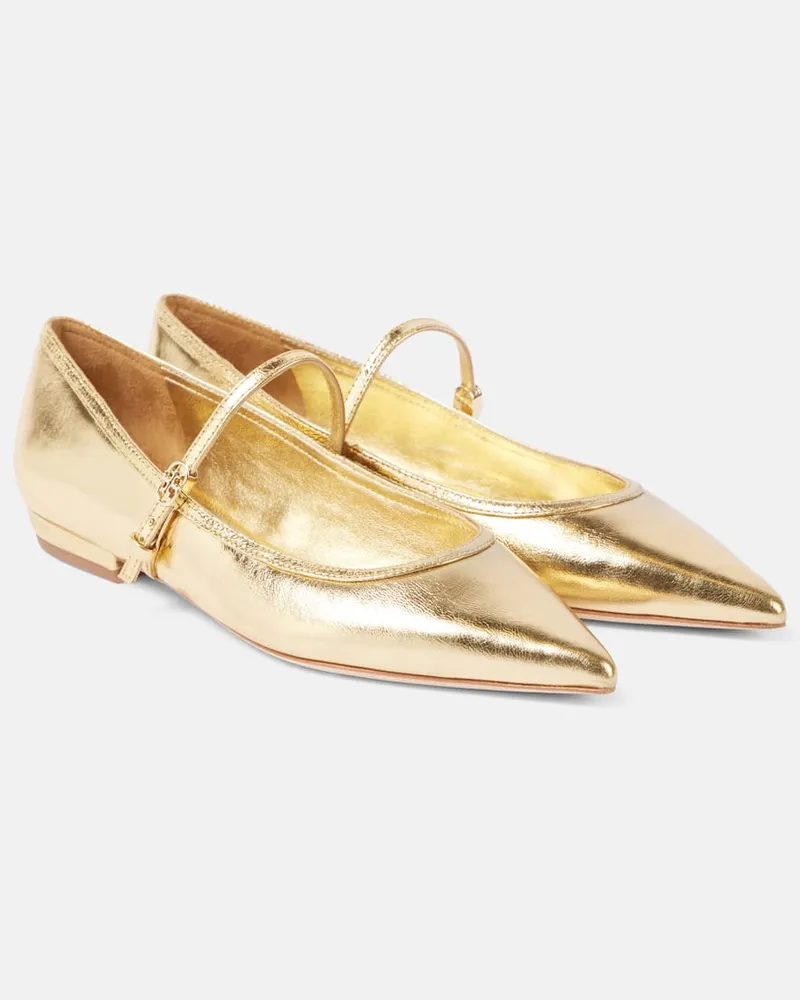 Tory Burch Ballerine Mary Jane in pelle Oro