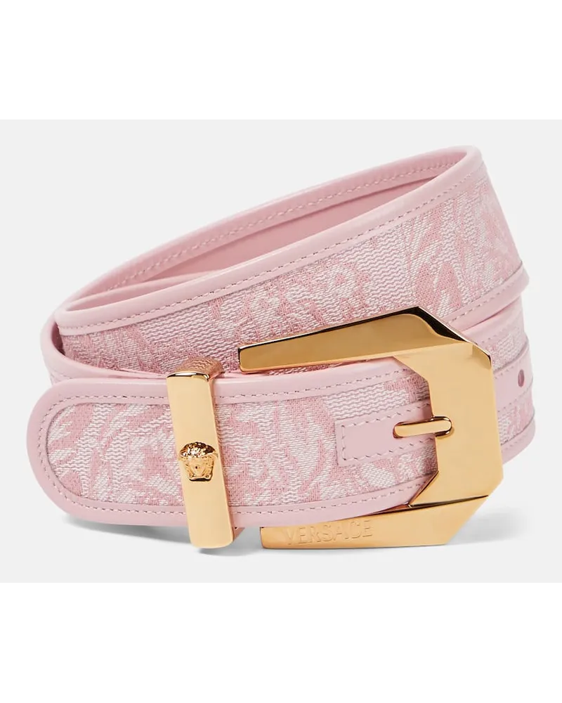 Versace Cintura Barocco Medusa con pelle Rosa