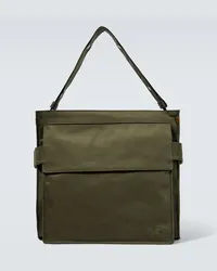 Burberry Borsa a tracolla in canvas con pelle Verde