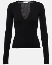 Max Mara Top in seta e cashmere Nero