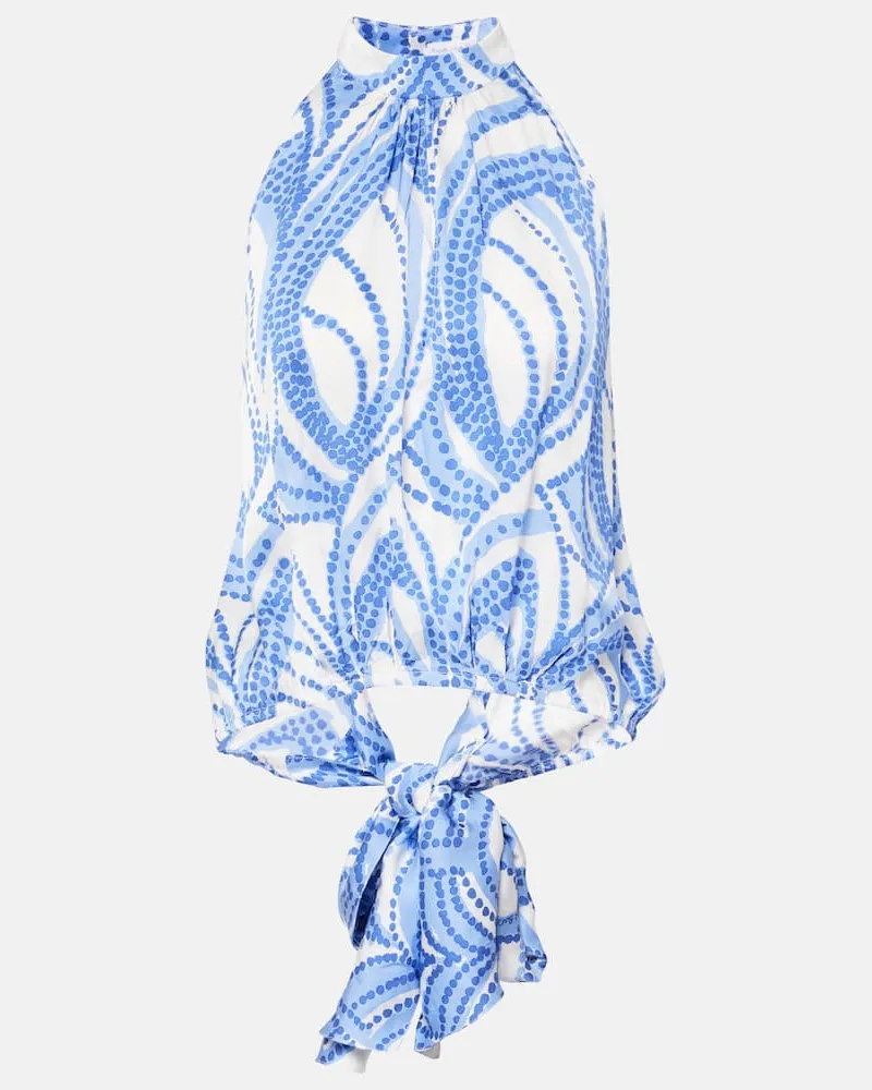 Poupette St Barth Top Clea con stampa Blu