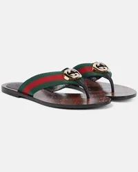 Gucci Sandali infradito GG in pelle Multicolore