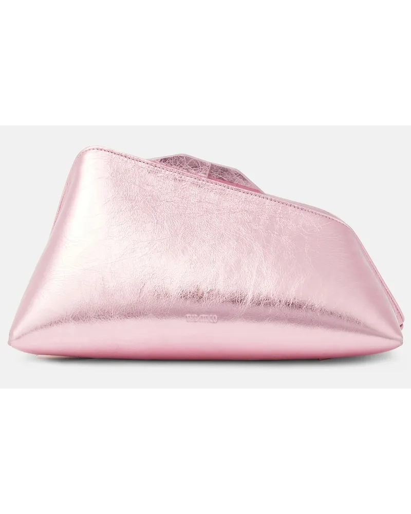 ATTICO Clutch 8.30 PM in pelle metallizzata Rosa