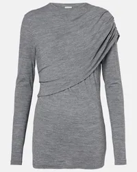 Isabel Marant Pullover Asna drappeggiato Grigio