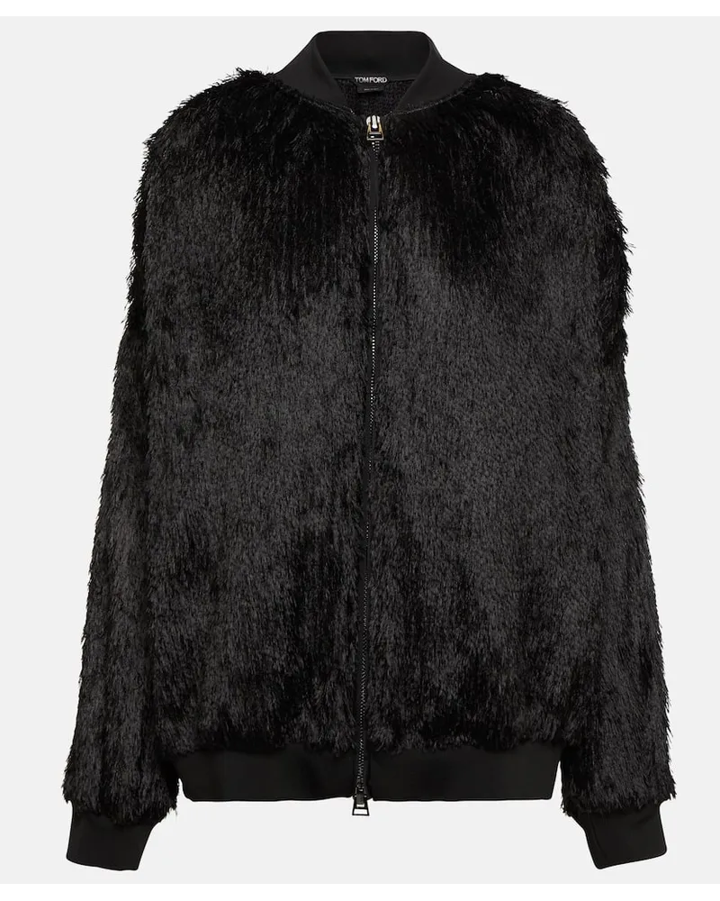 Tom Ford Bomber in pelliccia sintetica Nero