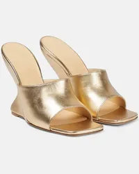 Magda Butrym Mules Inverted Wedge in pelle Oro