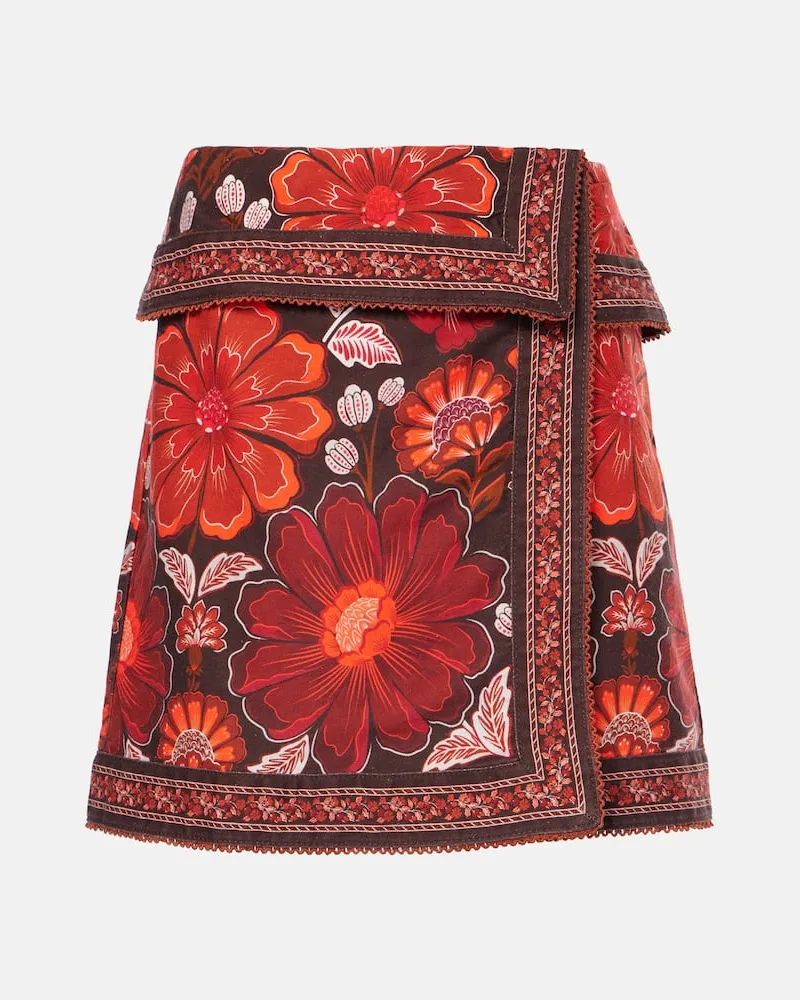 FARM Rio Gonna a portafoglio Gigi Tapestry in cotone Rosso