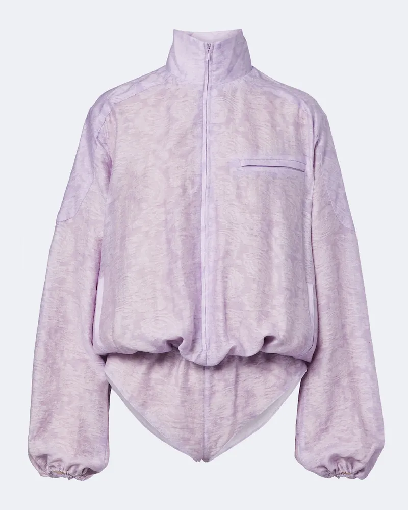 Christopher Esber Jumpsuit corta Light Leak in jacquard Viola