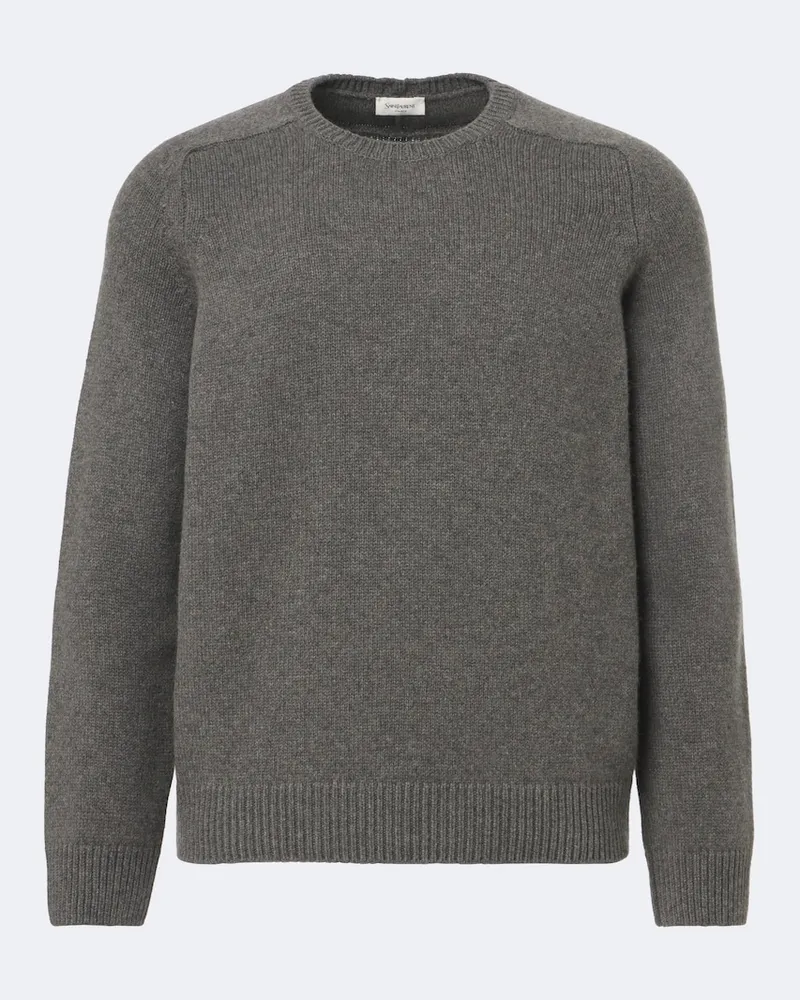 Saint Laurent Pullover in cashmere e lana Grigio