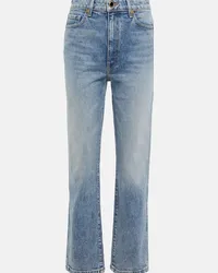 KHAITE Jeans regular Abigail a vita alta Blu