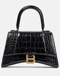 Balenciaga Borsa a tracolla Hourglass XS in pelle Nero