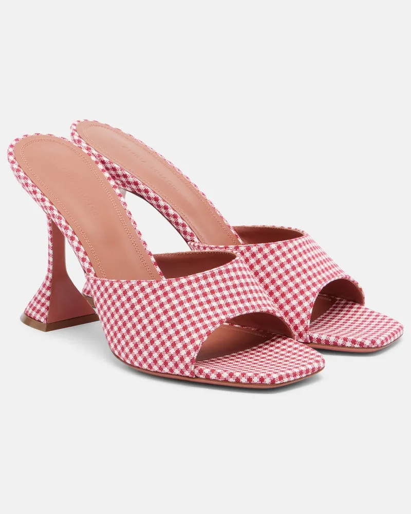 Amina Muaddi Mules Lupita a quadri Rosso