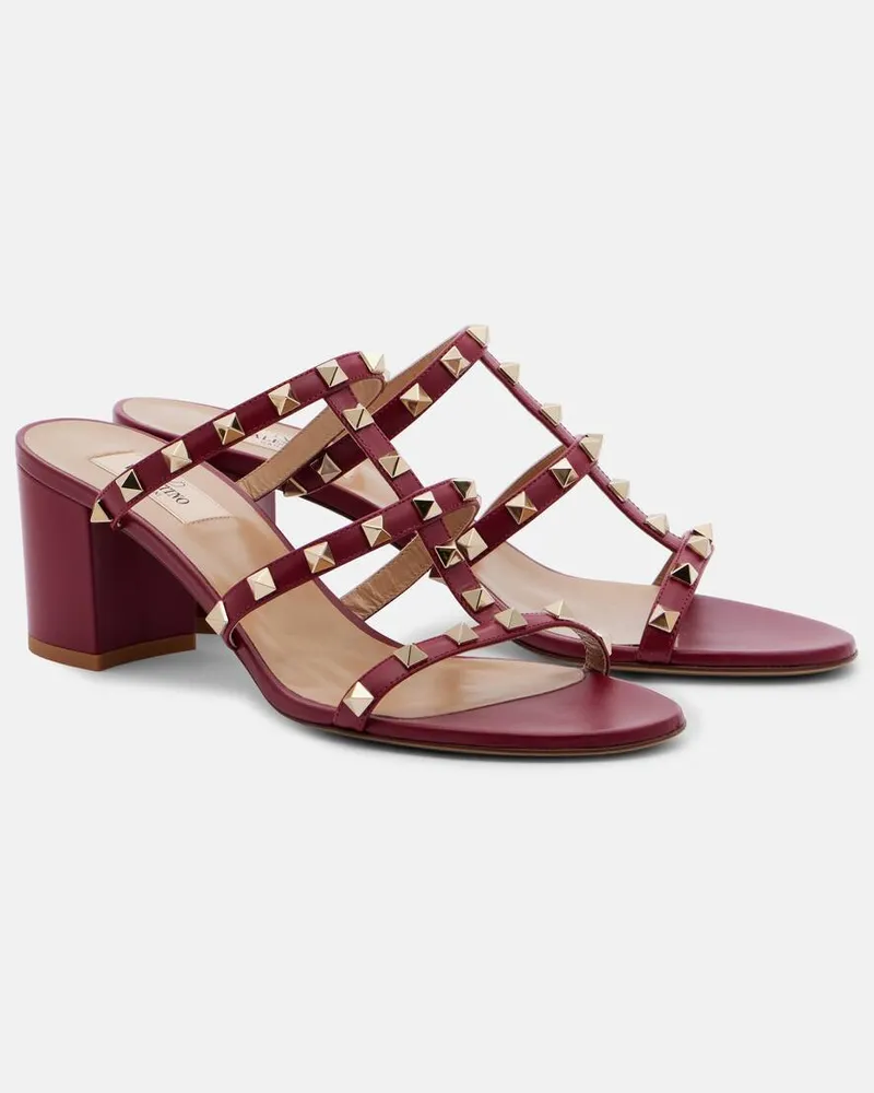 Valentino Garavani Sandali Rockstud 70 in pelle Marrone