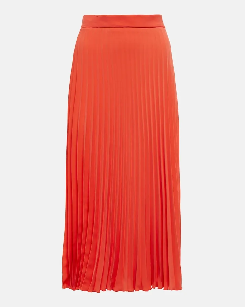 Maison Margiela Gonna midi in crÃªpe a pieghe Rosso