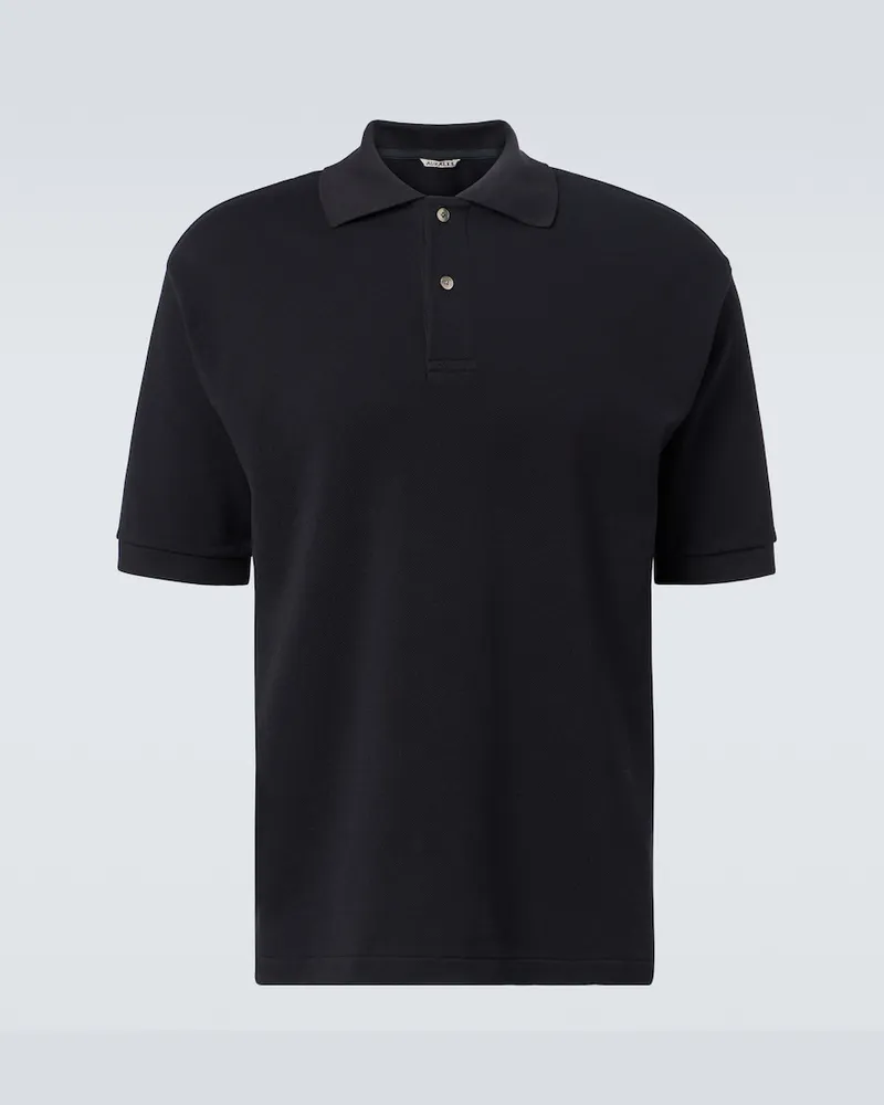 AURALEE Polo in piquÃ© di cotone Blu