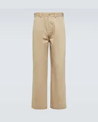 Ralph Lauren Pantaloni chino in cotone a vita bassa Beige