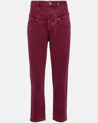 Isabel Marant Jeans regular a vita bassa Borgogna