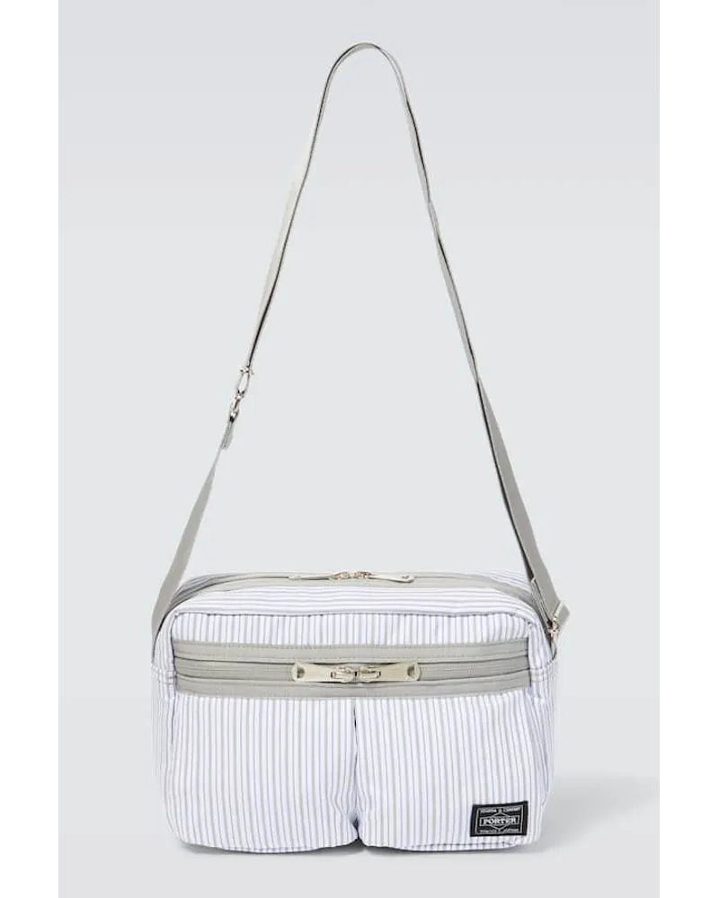 Comme des Garçons Comme des Garçons Homme x Porter - Borsa a spalla in cotone a quadri Bianco