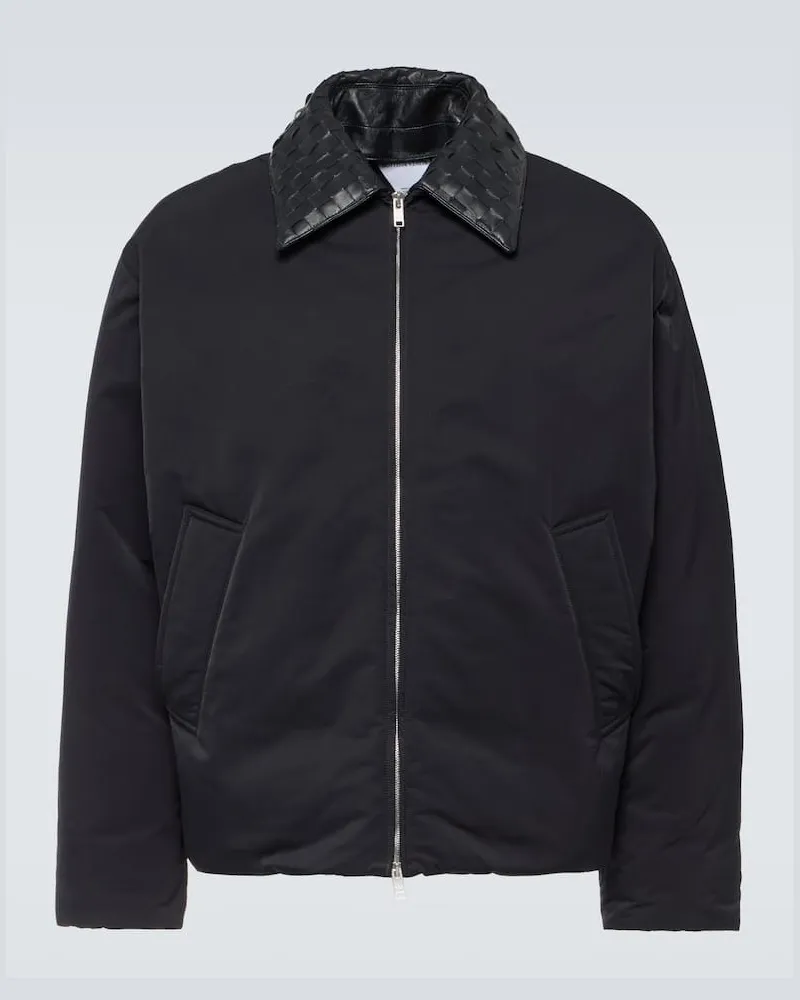 Bottega Veneta Piumino con pelle Nero