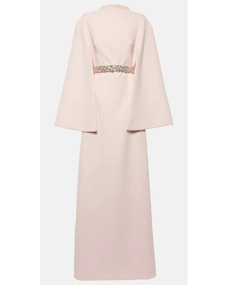 Safiyaa Abito lungo Harper con cristalli Rosa