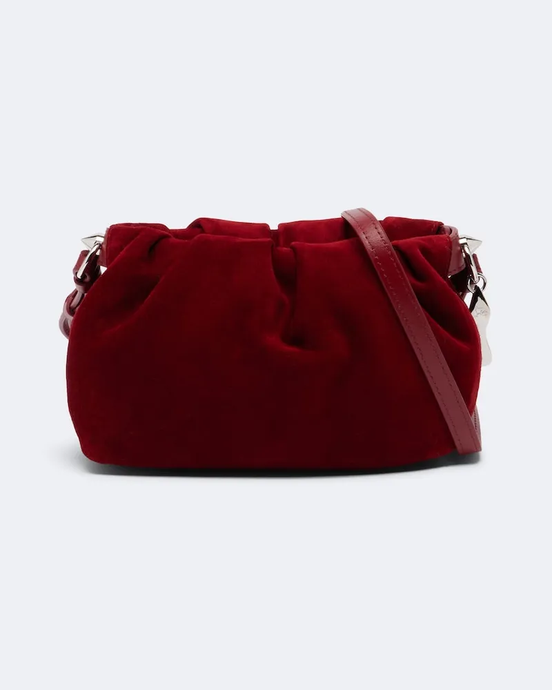 Christian Louboutin Borsa a tracolla Eva Mini in suede Rosso