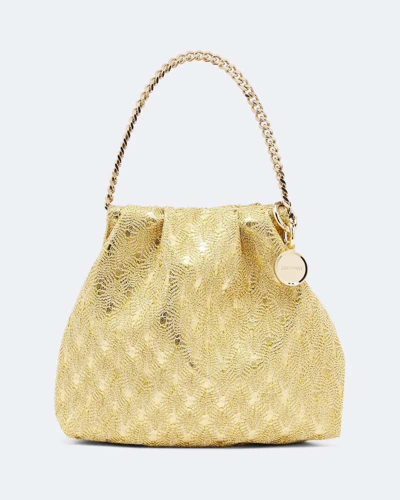 Missoni Borsa a mano Mini in lamé Oro
