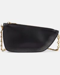 Burberry Borsa a spalla Shield Micro in pelle Nero