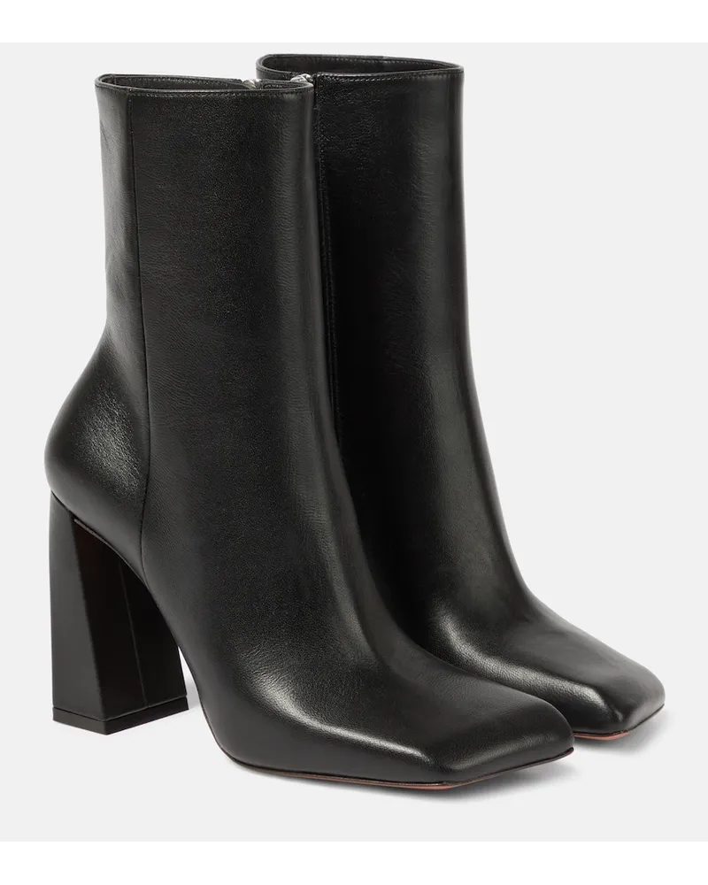 Amina Muaddi Stivaletti Marine 95 in pelle Nero