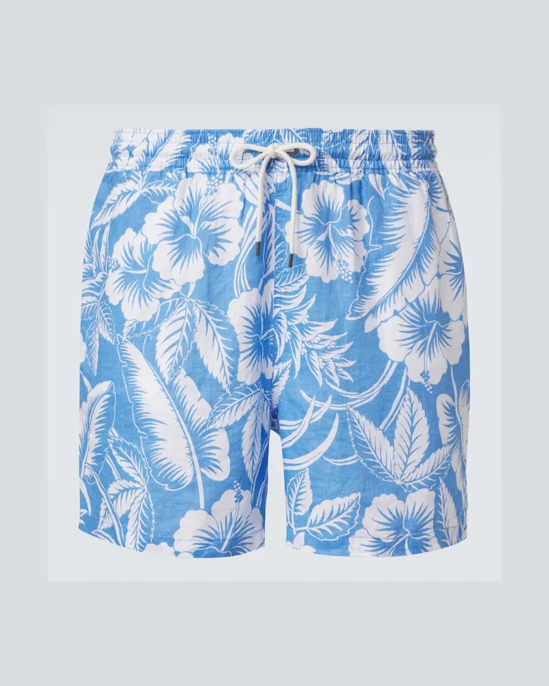 Ralph Lauren Costume da bagno con stampa floreale Blu