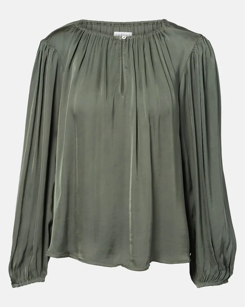 Velvet Blusa Riona in raso Grigio