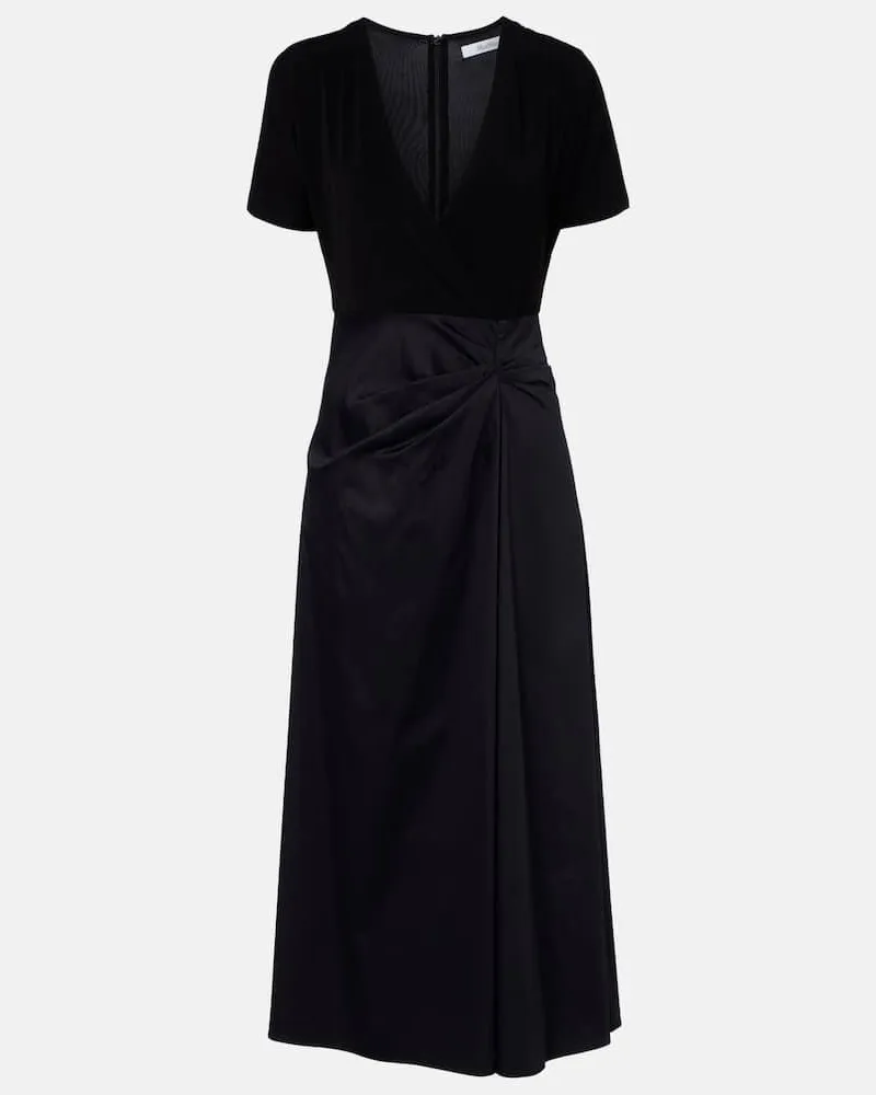 Max Mara Abito midi Grembo in maglia Nero