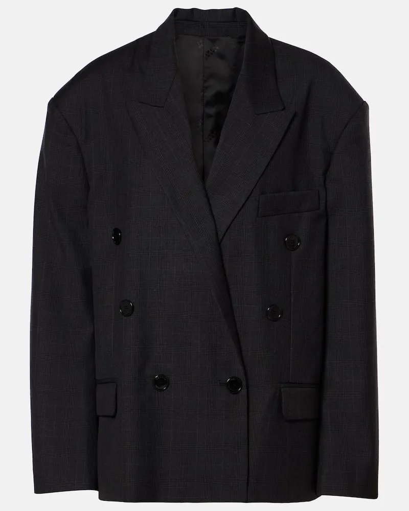 Isabel Marant Blazer doppiopetto Klero in misto lana Nero