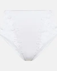 Giambattista Valli Slip bikini in pizzo con stampa Bianco