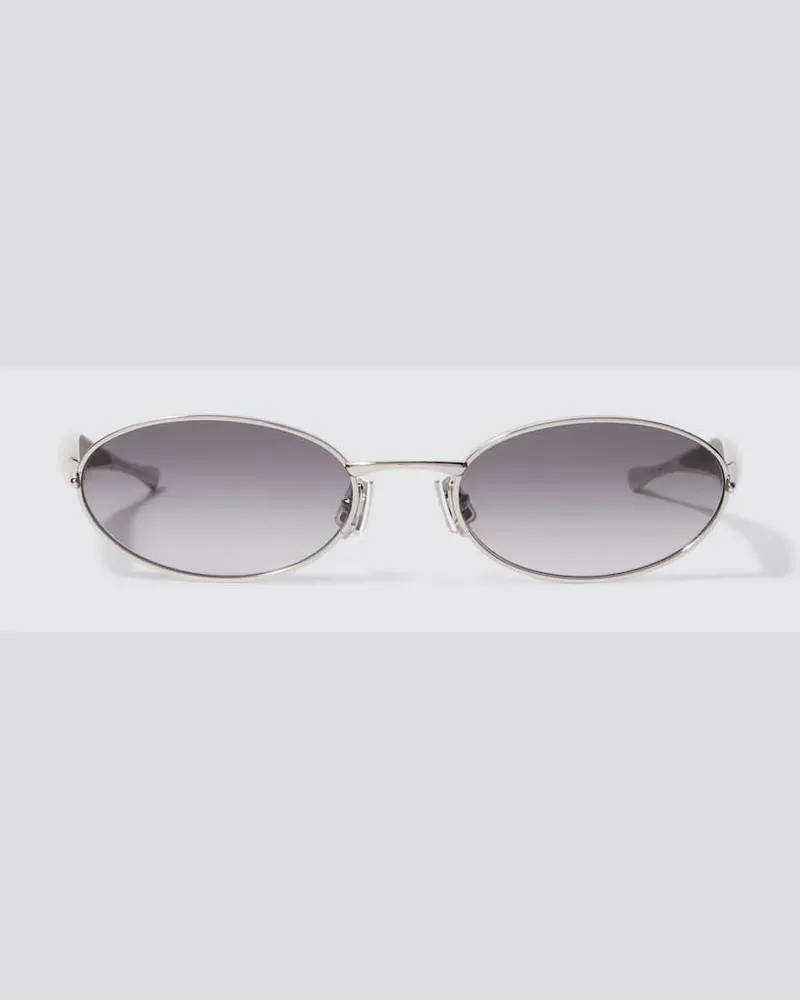 Bottega Veneta Occhiali da sole ovali Sardine Grigio