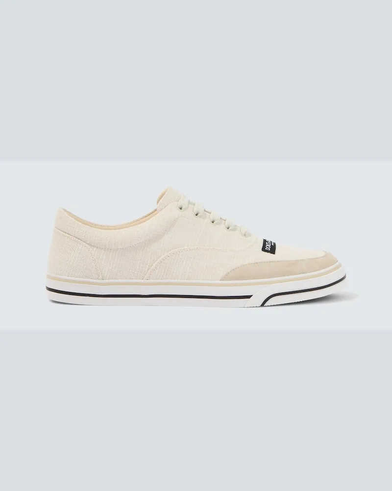 Dolce & Gabbana Sneakers con suede Bianco