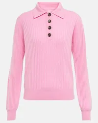 Jardin des Orangers Pullover in cashmere a coste Rosa