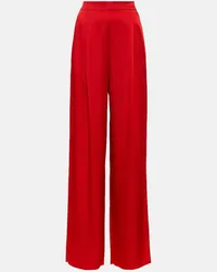 Max Mara Pantaloni Pallida in crêpe a gamba larga Rosso