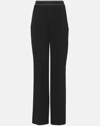 Acne Studios Pantaloni a gamba larga e vita media Nero