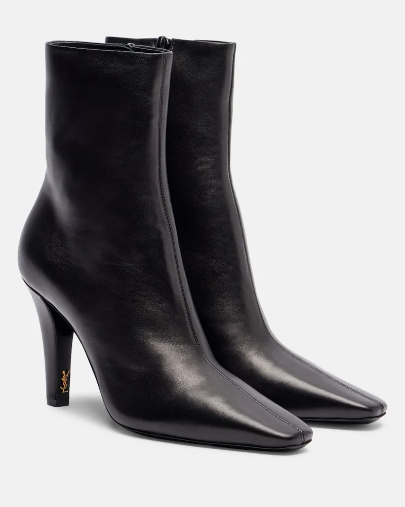 Saint Laurent Stivaletti Jill 95 in pelle Nero
